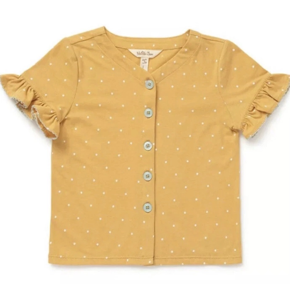 Yellow Polka Dot Kids Shirt